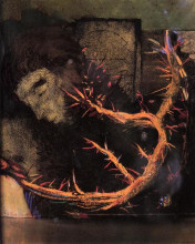 Репродукция картины "christ with red thorns" художника "редон одилон"