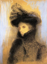 Репродукция картины "portrait of marie botkine" художника "редон одилон"