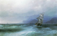Репродукция картины "парусник в море" художника "айвазовский иван"