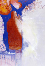 Репродукция картины "the saint" художника "редон одилон"