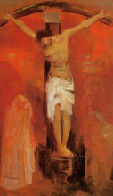 Копия картины "the crucifixion" художника "редон одилон"