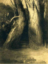 Репродукция картины "two trees" художника "редон одилон"