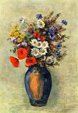 Копия картины "vase of flowers" художника "редон одилон"