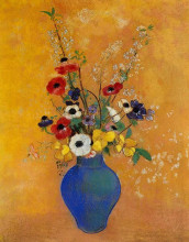 Репродукция картины "vase of flowers" художника "редон одилон"