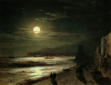 Репродукция картины "лунная ночь" художника "айвазовский иван"