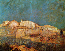 Копия картины "venetian landscape" художника "редон одилон"
