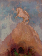 Репродукция картины "white pegasus" художника "редон одилон"