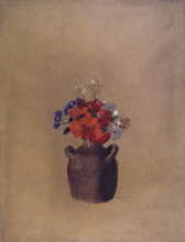 Репродукция картины "flowers in a vase" художника "редон одилон"