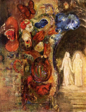 Репродукция картины "apparition" художника "редон одилон"