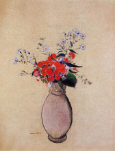 Репродукция картины "bouquet of flowers" художника "редон одилон"