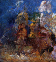 Копия картины "centaurs" художника "редон одилон"