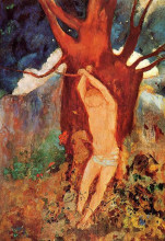 Картина "the martyrdom of saint sebastian" художника "редон одилон"