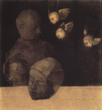 Копия картины "severed head" художника "редон одилон"