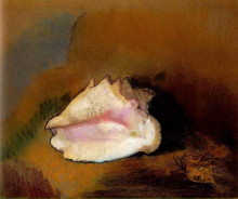 Репродукция картины "the seashell" художника "редон одилон"