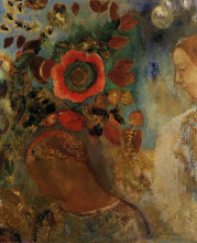 Картина "two young girls among the flowers" художника "редон одилон"