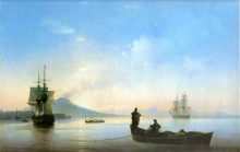 Репродукция картины "неаполитанский залив утром" художника "айвазовский иван"