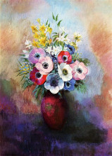 Картина "anemones" художника "редон одилон"
