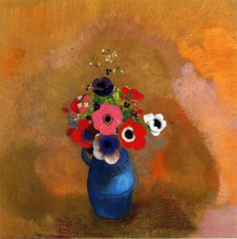 Репродукция картины "bouquet of anemones" художника "редон одилон"