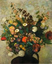 Репродукция картины "bouquet of flowers" художника "редон одилон"