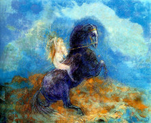 Репродукция картины "brunhild (the valkyrie)" художника "редон одилон"