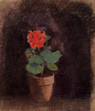Картина "geranium" художника "редон одилон"