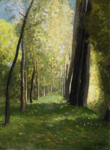 Репродукция картины "lane of trees" художника "редон одилон"