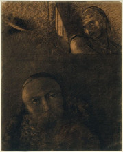 Репродукция картины "faust and mephistopheles" художника "редон одилон"