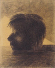 Картина "head of orpheus on the water or the mystic" художника "редон одилон"