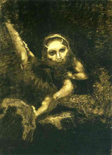 Копия картины "caliban on a branch" художника "редон одилон"