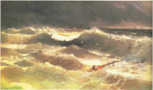 Копия картины "буря" художника "айвазовский иван"