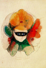 Репродукция картины "the masked anemone" художника "редон одилон"