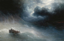 Репродукция картины "гнев моря" художника "айвазовский иван"