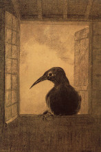 Картина "the raven" художника "редон одилон"