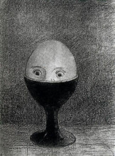 Копия картины "the egg" художника "редон одилон"