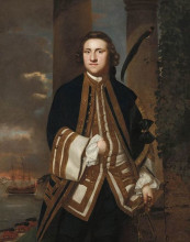 Копия картины "captain the honourable george edgcumbe" художника "рейнольдс джошуа"