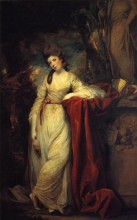 Репродукция картины "portrait of mrs. abington, british actress" художника "рейнольдс джошуа"