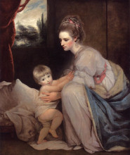 Репродукция картины "mrs. william beresford and her son john, later lord decies" художника "рейнольдс джошуа"