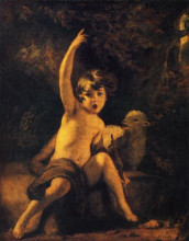 Копия картины "st. john the baptist in the wilderness" художника "рейнольдс джошуа"