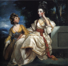 Репродукция картины "mrs. thrale and her daughter hester (queeney)" художника "рейнольдс джошуа"