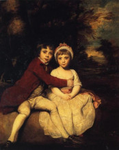 Копия картины "john parker and his sister theresa" художника "рейнольдс джошуа"