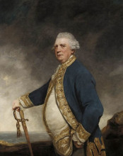 Репродукция картины "portrait of admiral augustus keppel" художника "рейнольдс джошуа"