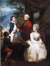 Копия картины "george grenville, earl temple, mary, countess temple, and their son richard" художника "рейнольдс джошуа"