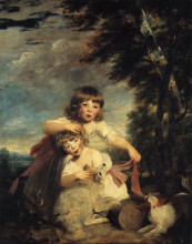 Репродукция картины "the brummell children" художника "рейнольдс джошуа"