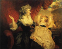 Копия картины "georgiana, duchess of devonshire with her infant daughter lady georgiana cavendish" художника "рейнольдс джошуа"