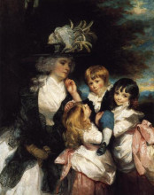 Репродукция картины "lady smith and children" художника "рейнольдс джошуа"