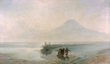 Копия картины "сошествие ноя с горы арарат" художника "айвазовский иван"
