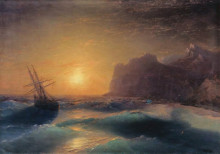 Копия картины "морской пейзаж. коктебель" художника "айвазовский иван"