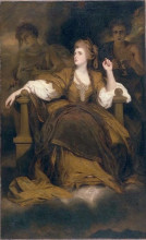 Репродукция картины "mrs siddons as the tragic muse" художника "рейнольдс джошуа"