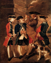 Копия картины "portrait of charles turner, sir william lowther, joseph leeson and monsieur huet" художника "рейнольдс джошуа"