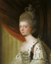 Картина "portrait of queen charlotte" художника "рейнольдс джошуа"